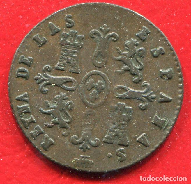 Monedas de Espa&ntilde;a: 2 MARAVEDIS - ISABEL II - SEGOVIA 1844 - Foto 2