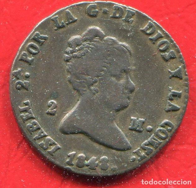 Monedas de Espa&ntilde;a: 2 MARAVEDIS - ISABEL II - SEGOVIA 1848 - Foto 1