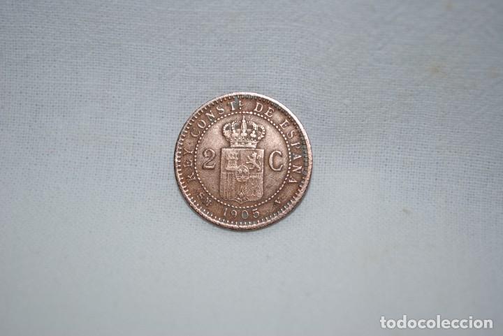 Monedas de Espa&ntilde;a: MONEDA DE 2 CENTIMOS 1905 - Foto 2