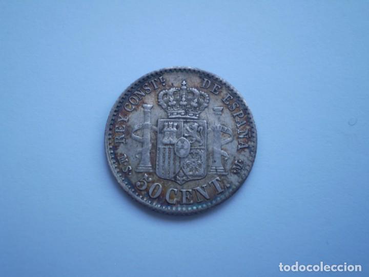 Monedas de Espa&ntilde;a: 9SCE14 Espa&ntilde;a 1880 MSM 50 centimos - Foto 3