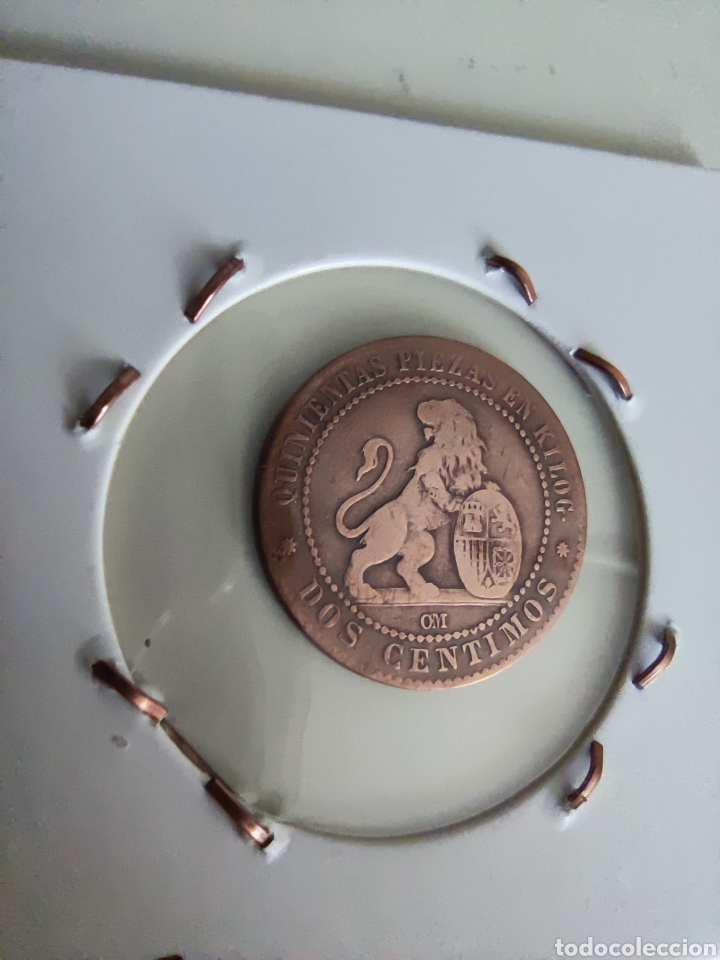 Monedas de Espa&ntilde;a: 2 CTS Rep&uacute;blica 1870 - Foto 2