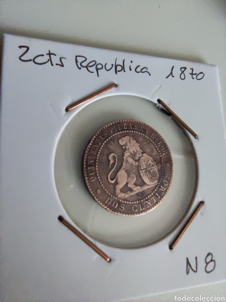 Monedas de Espa&ntilde;a: 2 CTS Rep&uacute;blica 1870 - Foto 1