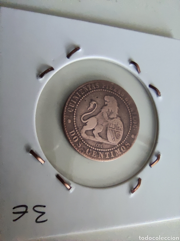 Monedas de Espa&ntilde;a: 2 CTS Rep&uacute;blica 1870 - Foto 2