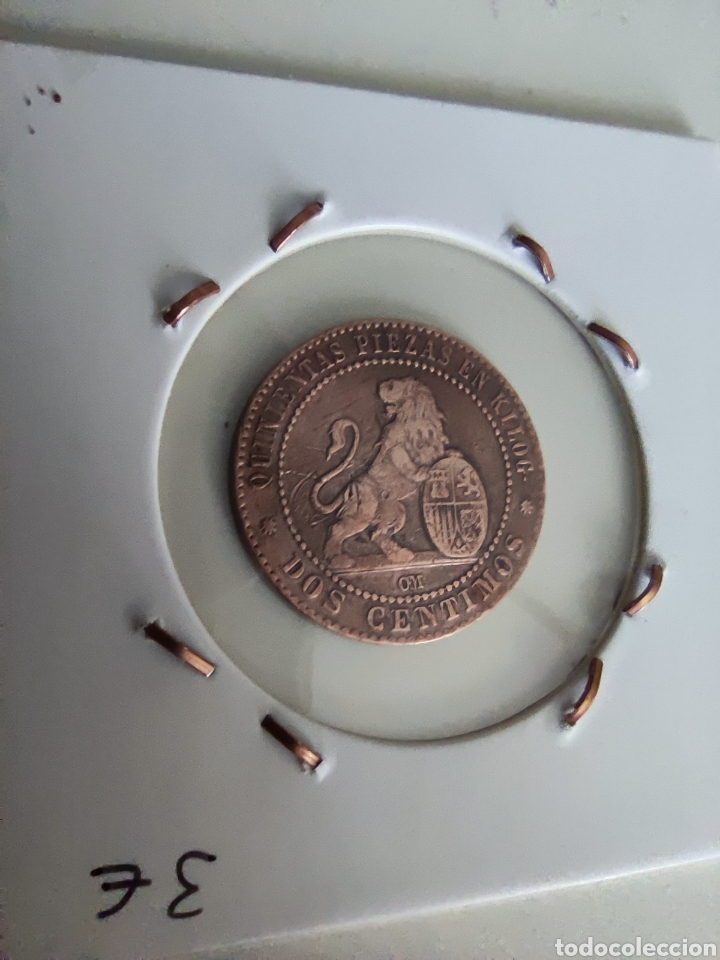 Monedas de Espa&ntilde;a: 2 CTS Rep&uacute;blica 1870 - Foto 2