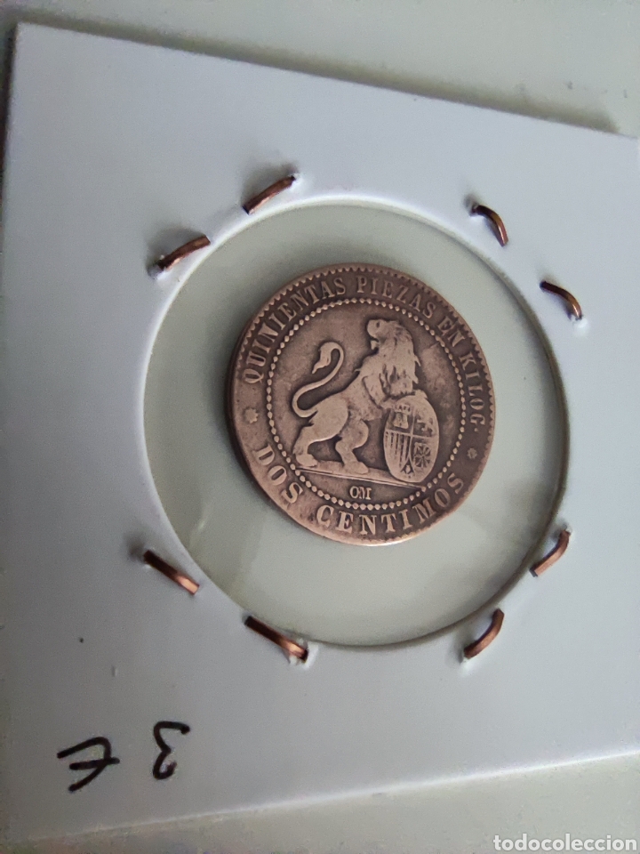Monedas de Espa&ntilde;a: 2 CTS Rep&uacute;blica 1870 - Foto 2