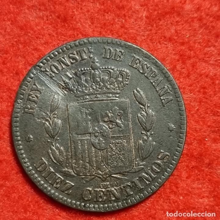 Monedas de Espa&ntilde;a: MONEDA COBRE 10 CENTIMOS 1878 MBC+ ORIGINAL , C6 - Foto 2