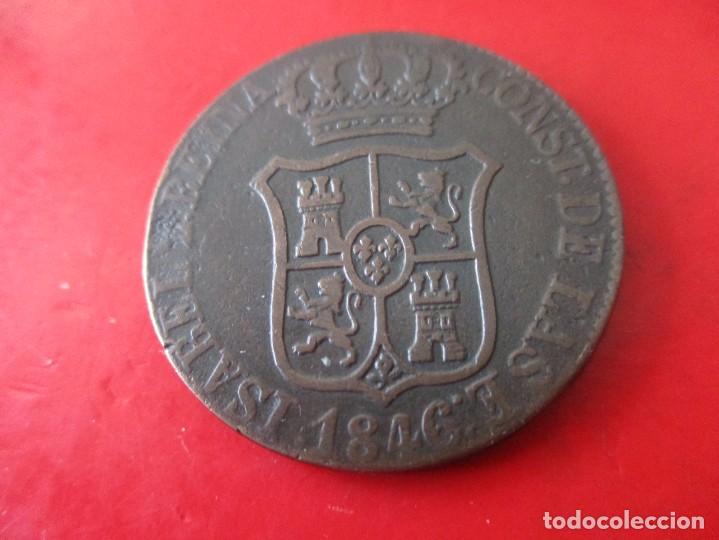 Monedas de Espa&ntilde;a: Isabel II. 6 cuartos. Catalu&ntilde;a 1846 - Foto 1