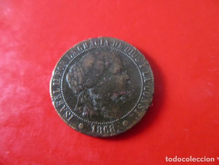 Monedas de Espa&ntilde;a: Isabel II. 1 centimo de escudo. 1868 Barcelona - Foto 1