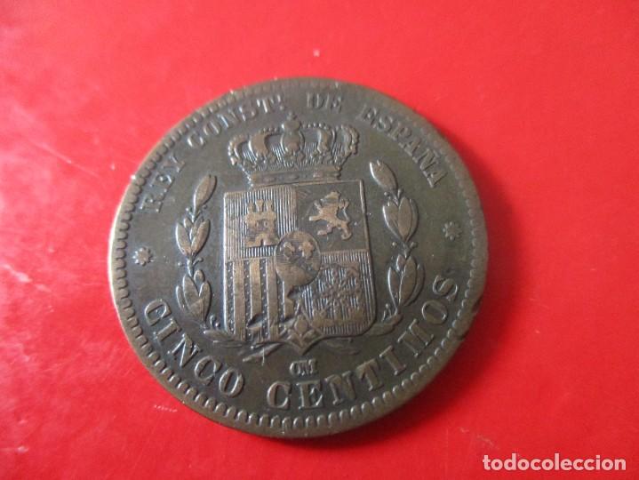Monedas de Espa&ntilde;a: Alfonso XII 5 centimos 1878 - Foto 2