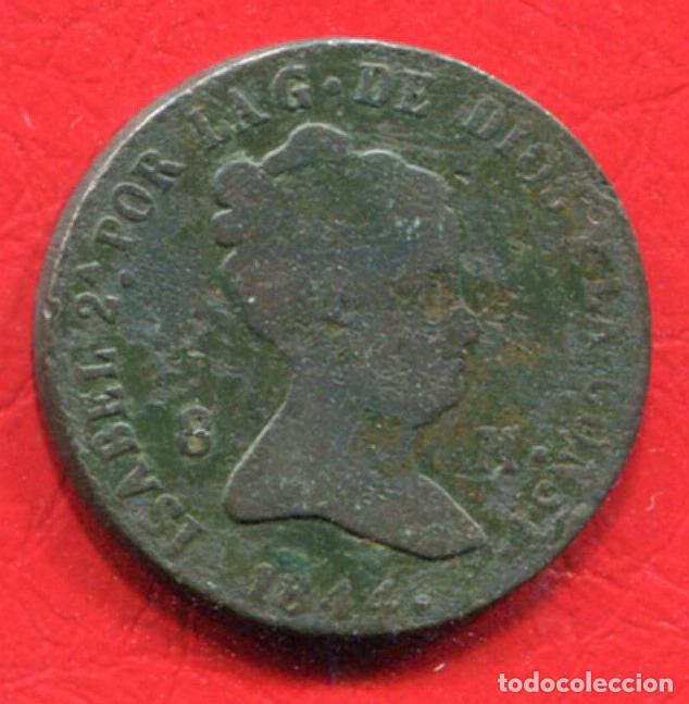 Monedas de Espa&ntilde;a: ISABEL II - 8 MARAVEDIS 1844 SEGOVIA - Foto 1