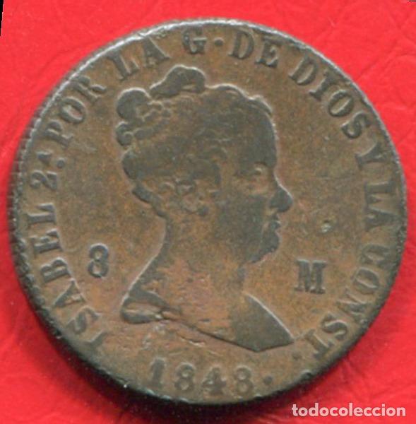 Monedas de Espa&ntilde;a: ISABEL II - 8 MARAVEDIS 1848 JUBIA - Foto 1