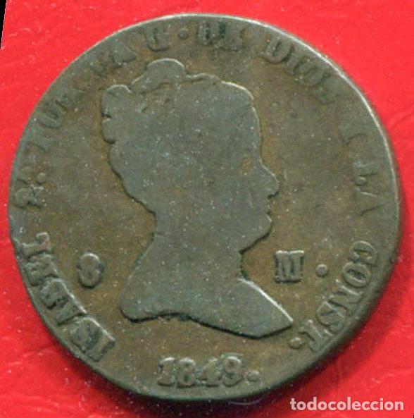 Monedas de Espa&ntilde;a: ISABEL II - 8 MARAVEDIS 1849 SEGOVIA - Foto 1