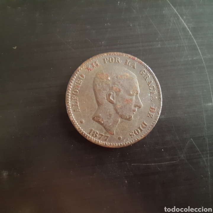 Monedas de Espa&ntilde;a: MONEDA 10 C&Eacute;NTIMOS ALFONSO XII 1877 MBC - Foto 1