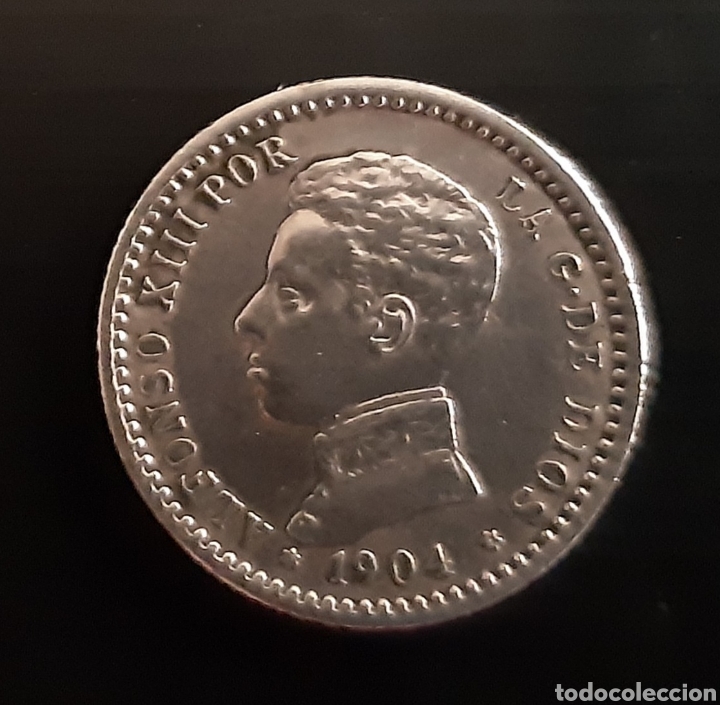 Monedas de Espa&ntilde;a: MONEDA 50 C&Eacute;NTIMOS 1904 ALFONSO XII MBC - Foto 1