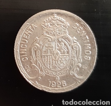 Monedas de Espa&ntilde;a: 50 CENTIMOS ALFONSO XIII 1926 SIN CIRCULAR - Foto 2