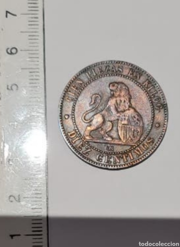 Monedas de Espa&ntilde;a: 10 centimos de la primera republica - Foto 2
