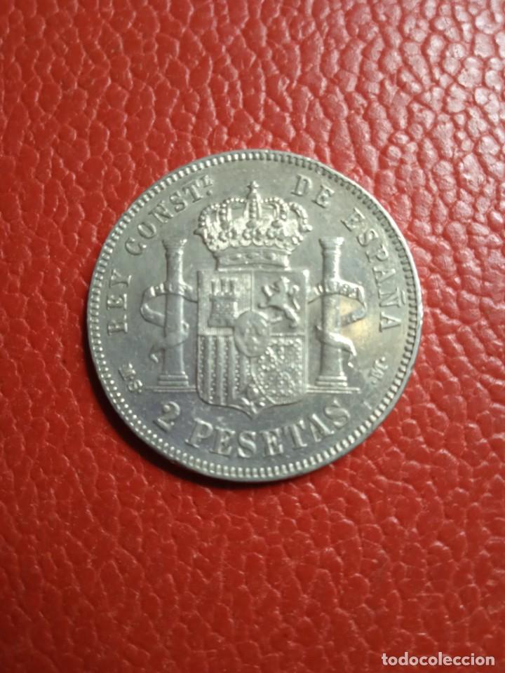 Monedas de Espa&ntilde;a: MONEDA ESPA&Ntilde;A 2 PTA. MS-M, ALFONSO XII 1882. . - Foto 2