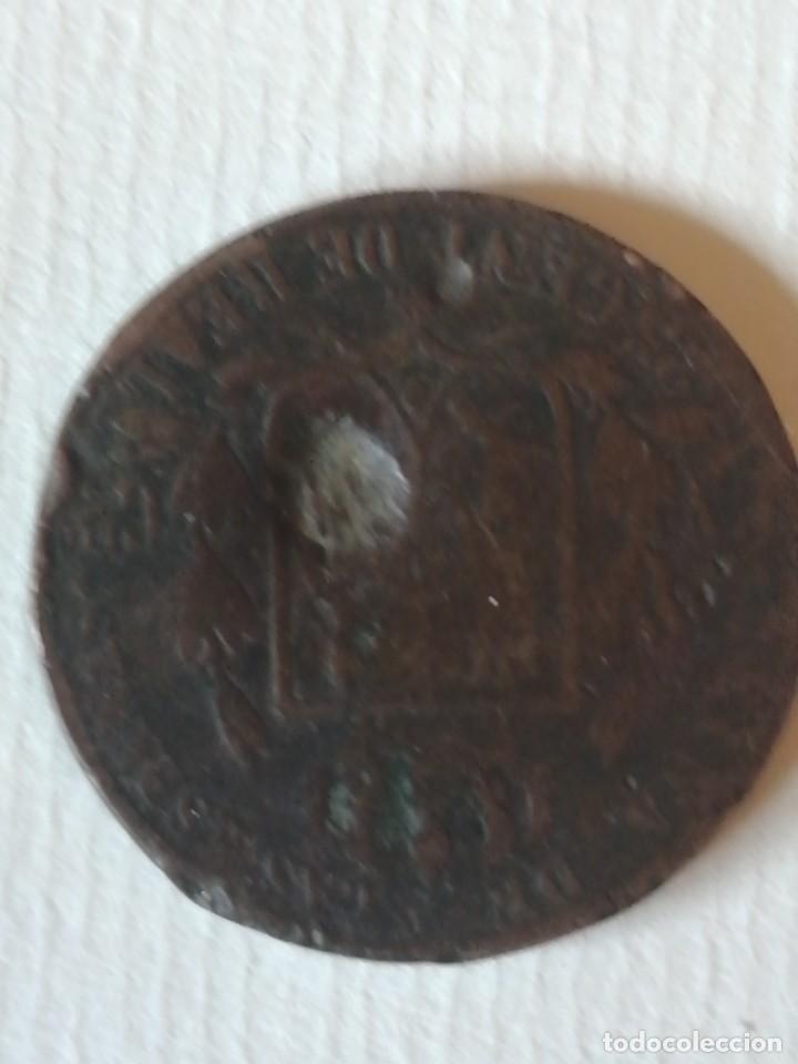 Monedas de Espa&ntilde;a: 25 CENTIMOS REAL ISABEL II -1858 - Foto 2