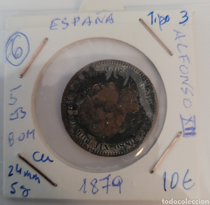 Monedas de Espa&ntilde;a: Moneda de Espa&ntilde;a 1879 Alfonso XII 5 c&eacute;ntimos - Foto 1