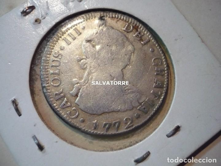 Moedas de Espanha: CARLOS III.DEI GRATIA. 2 REALES. GUATEMALA.1772. G 2R P. PLATA. VER FOTOGRAFIAS.