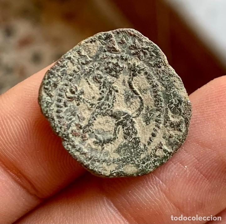 Monedas de Espa&ntilde;a: FELIPE II 2 CUARTOS CORU&Ntilde;A 1556-1598 - Foto 1