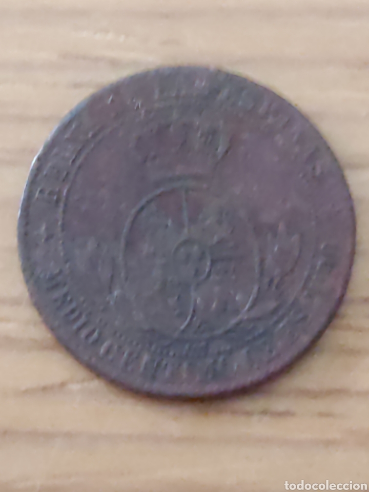 Monedas de Espa&ntilde;a: 1/2 centtimo escudo 1868 jubia - Foto 2