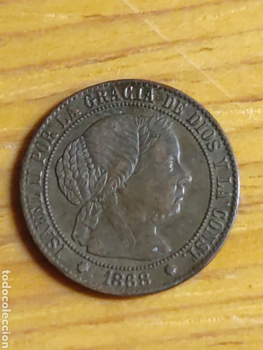 Monedas de Espa&ntilde;a: 1/2 centimo de escudo 1868 Barcelona - Foto 1