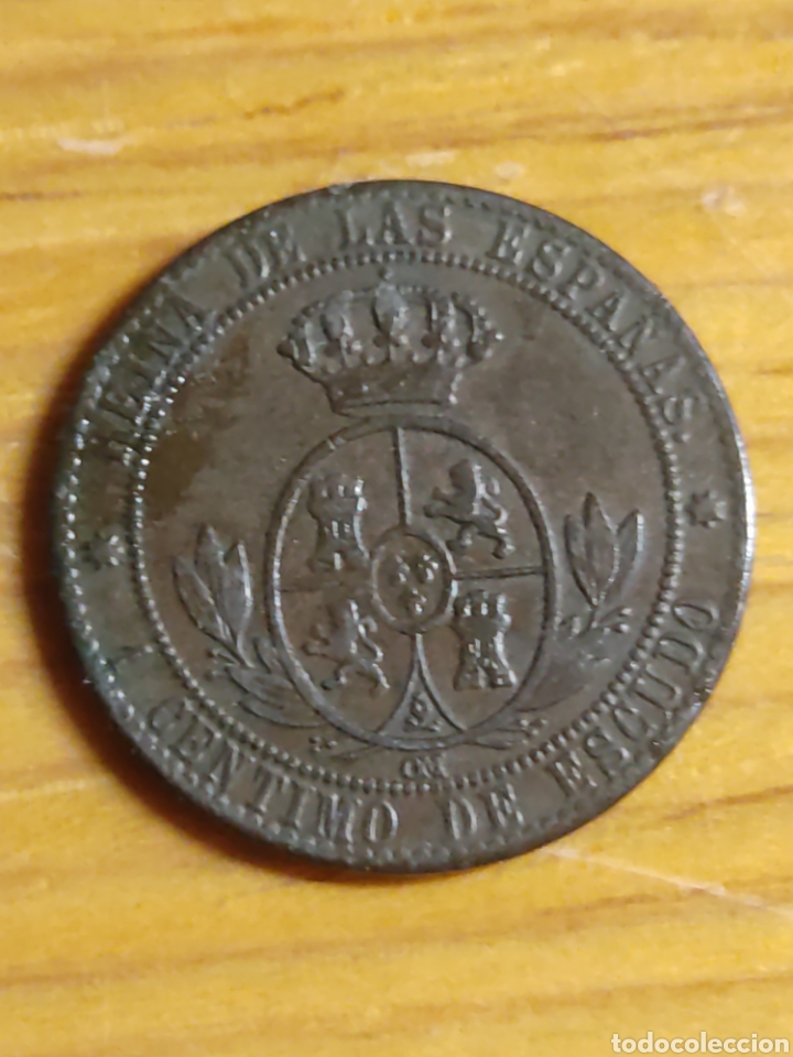 Monedas de Espa&ntilde;a: 1 c&eacute;ntimo de escudo 1868 Sevilla - Foto 2