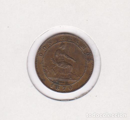 Monedas de Espa&ntilde;a: MONEDAS - GOBIERNO PROVISIONAL - 2 C&Eacute;NTIMOS 1870 - PG-8 (EBC) - Foto 2