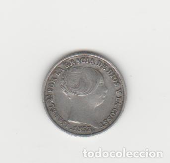 Monedas de Espa&ntilde;a: ISABEL II- 1 REAL- 1853-BARCELONA - Foto 1