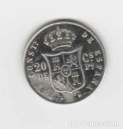 Monedas de Espa&ntilde;a: ALFONSO XII- 20 CENTAVOS- 1885- MANILA - Foto 2