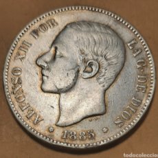 Monedas de España: 5 PESETAS PLATA ALFONSO XII M.P.M 1885 ☆18-87 MUY BONITA. Lote 282474868