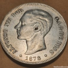 Monedas de España: 5 PESETAS PLATA ALFONSO XII 1878 E.M.M MUY BONITA. Lote 282497253