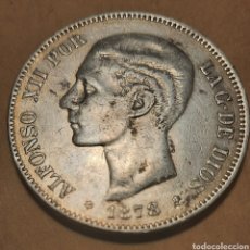 Monedas de España: 5 PESETAS PLATA ALFONSO XII 1878 D.E.M. MUY BONITA. Lote 282497558