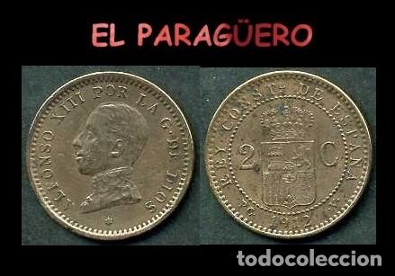 Monedas de España: ESPAÑA MONEDA AUTENTICA DE 2 CENTIMOS PCV AÑO 1912*12 ALFONSO XIII REY DE ESPAÑA DE 1886 A 1931 - N7 - Foto 1 - 282982473