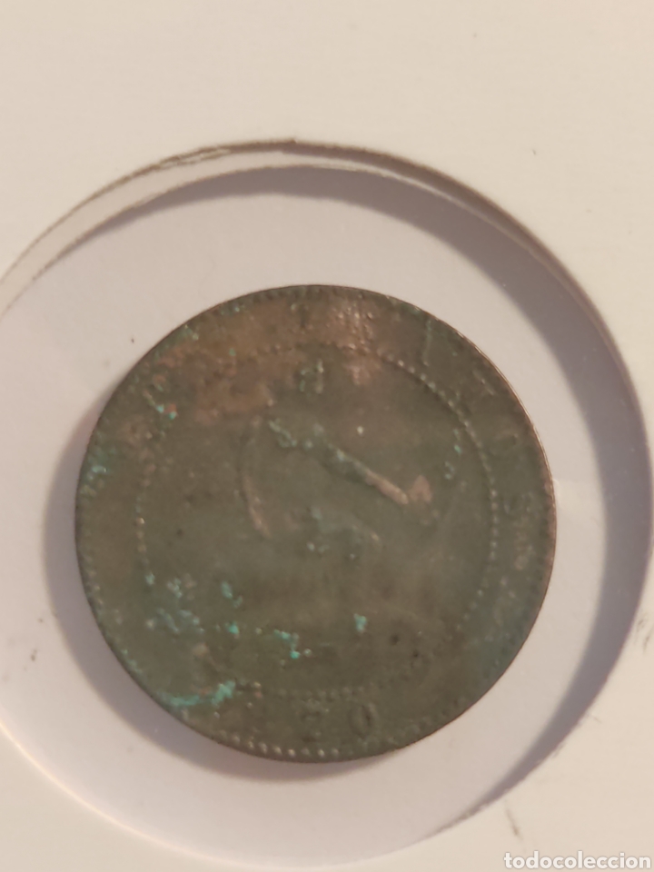 Monedas de Espa&ntilde;a: 8) Moneda 2 c&eacute;ntimos 1870 Gobierno Provisional - Foto 2