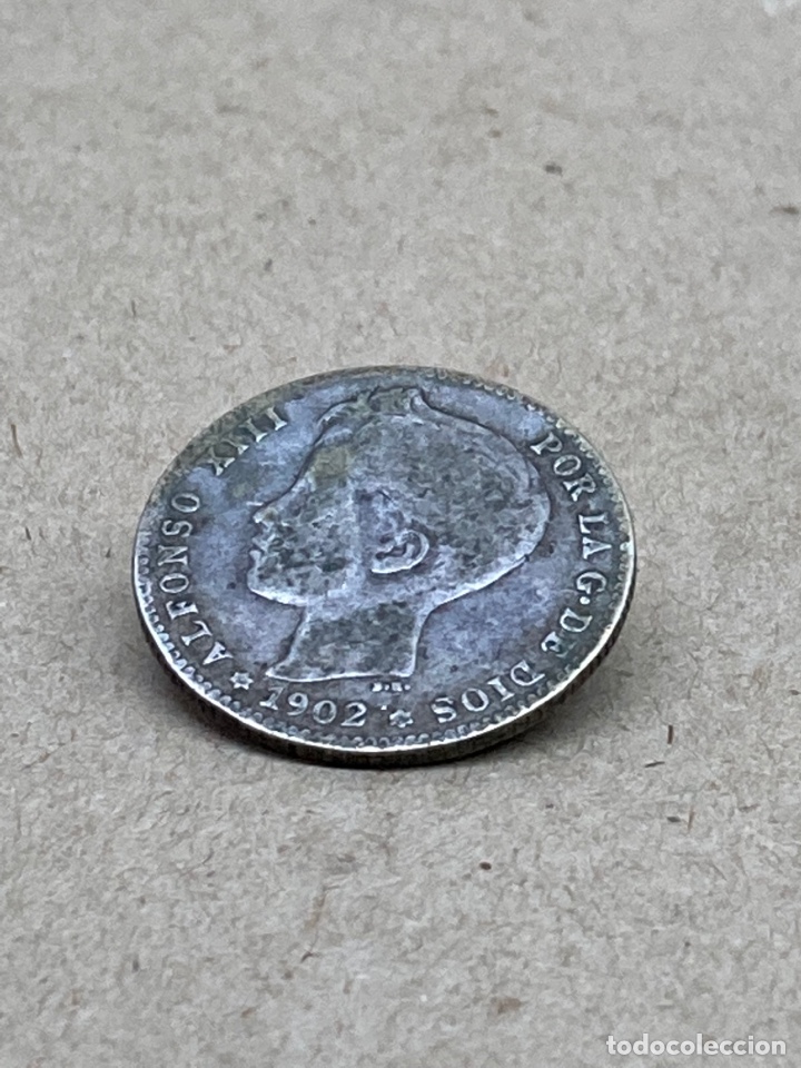 Monedas de Espa&ntilde;a: Moneda de plata una peseta 1902 - Foto 2