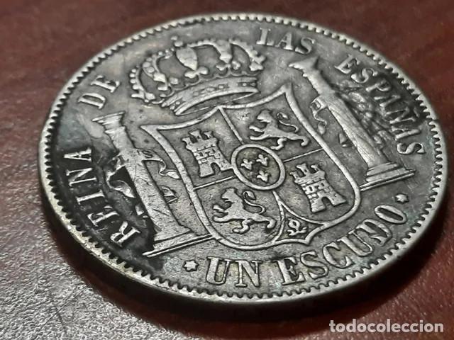 Monedas de España: 1 escudo de plata Isabel II año 1867 ceca Madrid - Foto 2 - 287212233