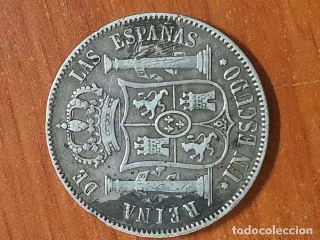 Monedas de España: 1 escudo de plata Isabel II año 1867 ceca Madrid - Foto 4 - 287212233