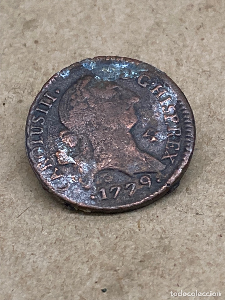 Monedas de Espa&ntilde;a: Moneda replica 4 Carolus III 1779 - Foto 1