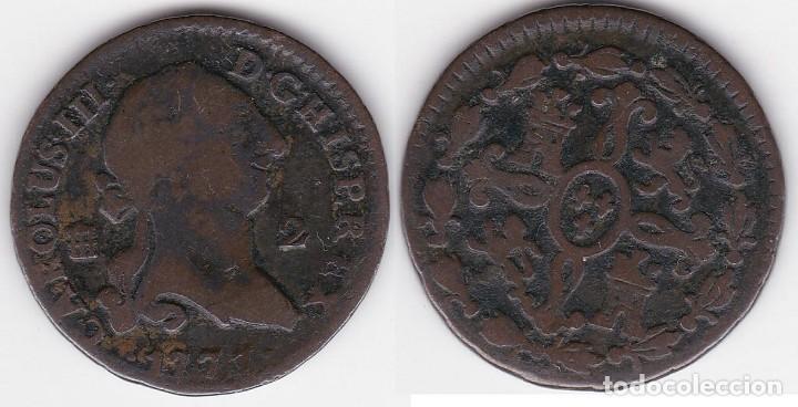 Monedas de Espa&ntilde;a: ESPA&Ntilde;A 2 MARAVEDIS 1777 CAROLUS III (E33) - Foto 1