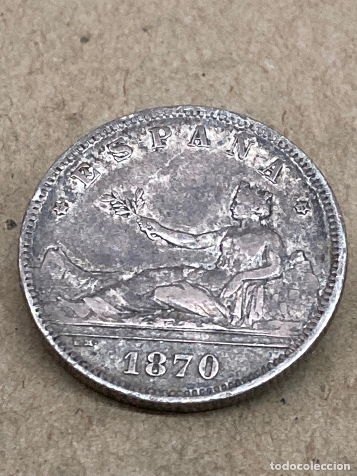 Monedas de Espa&ntilde;a: Moneda de plata 2 pesetas 1870 E73 - Foto 1
