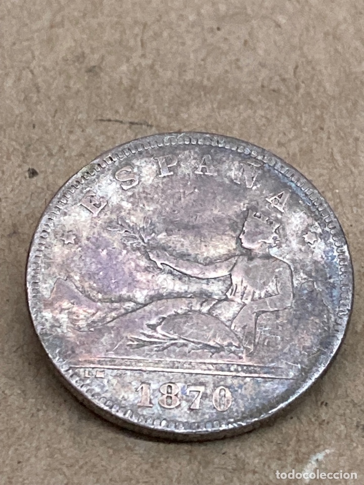 Monedas de Espa&ntilde;a: Moneda de 2 pesetas 1870 - Foto 2