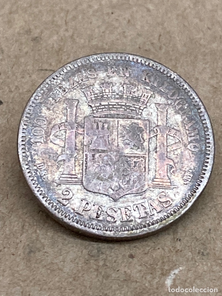 Monedas de Espa&ntilde;a: Moneda de 2 pesetas 1870 - Foto 1