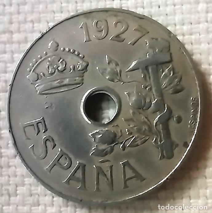 Monedas de Espa&ntilde;a: Moneda de 25 centimos 1927 - Foto 2