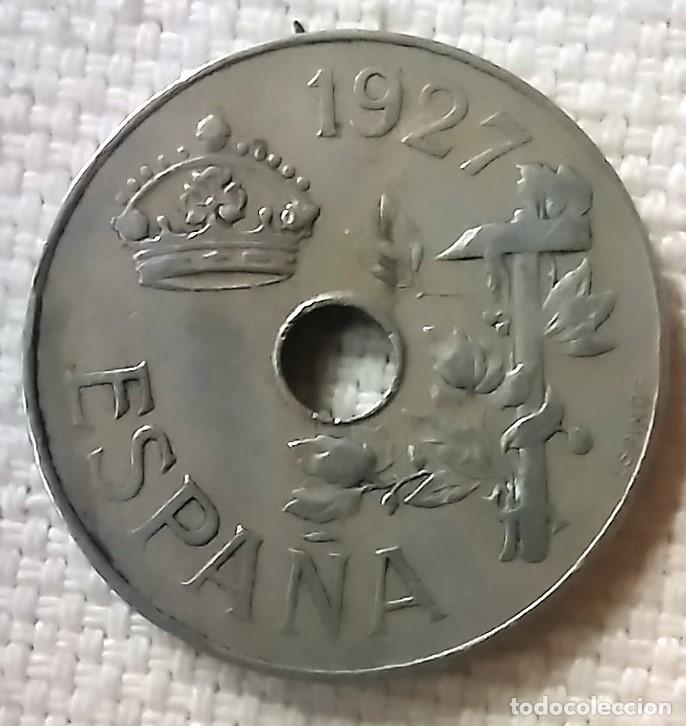 Monedas de Espa&ntilde;a: Moneda de 25 centimos 1927 - Foto 2