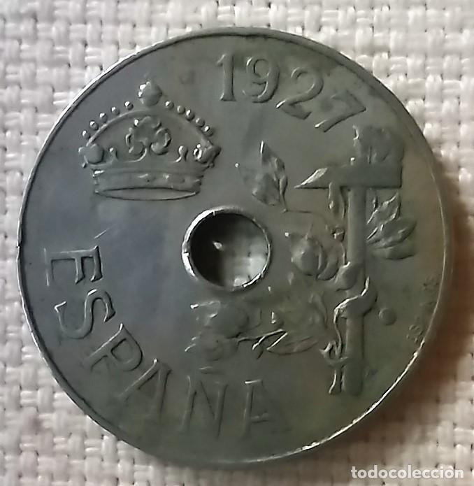 Monedas de Espa&ntilde;a: Moneda de 25 centimos 1927 - Foto 2
