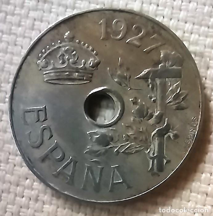 Monedas de Espa&ntilde;a: Moneda de 25 centimos 1927 - Foto 2