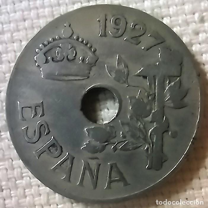 Monedas de Espa&ntilde;a: Moneda de 25 centimos 1927 - Foto 2