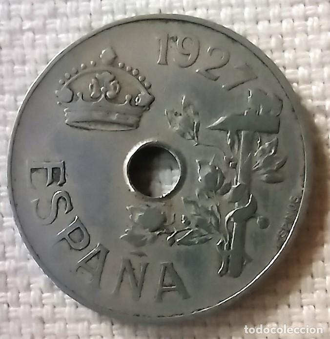 Monedas de Espa&ntilde;a: Moneda de 25 centimos 1927 - Foto 2